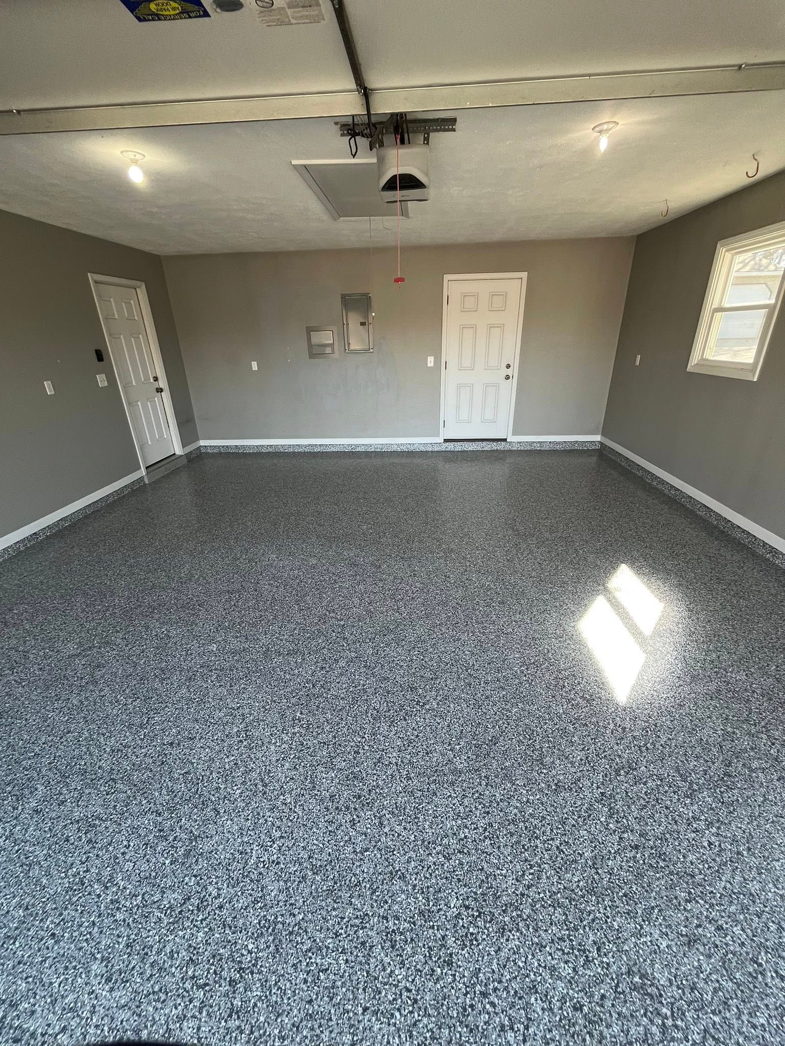 Full flake ArmorCore garage floor installation