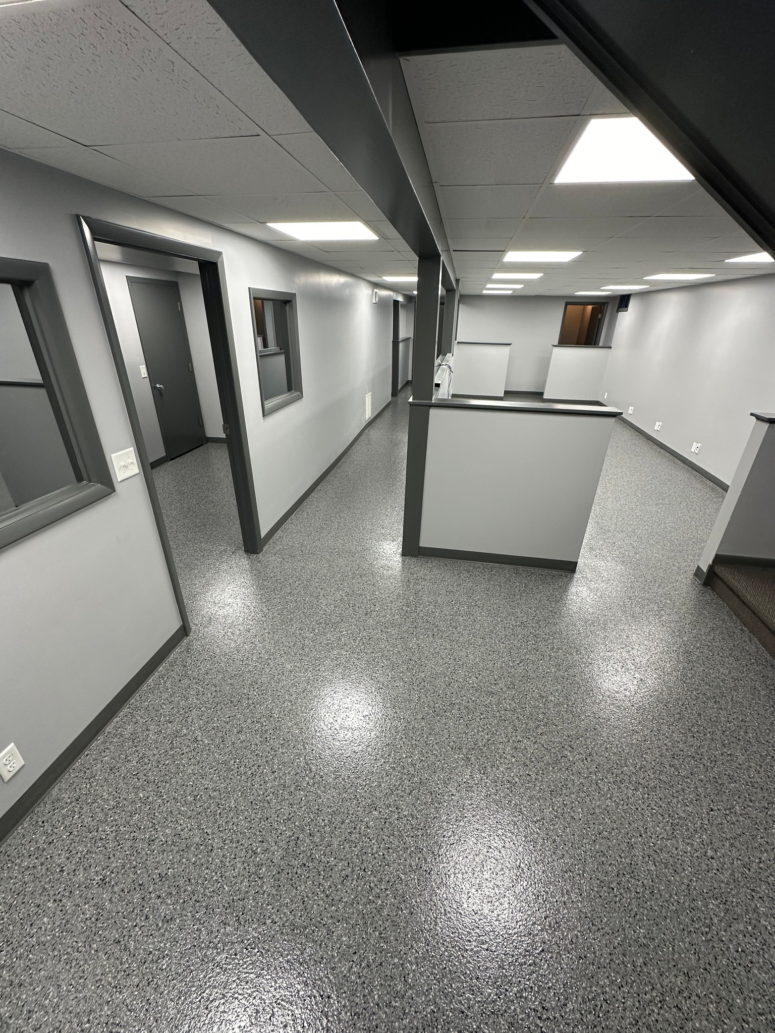 Commercial office floor coating ArmorCore system