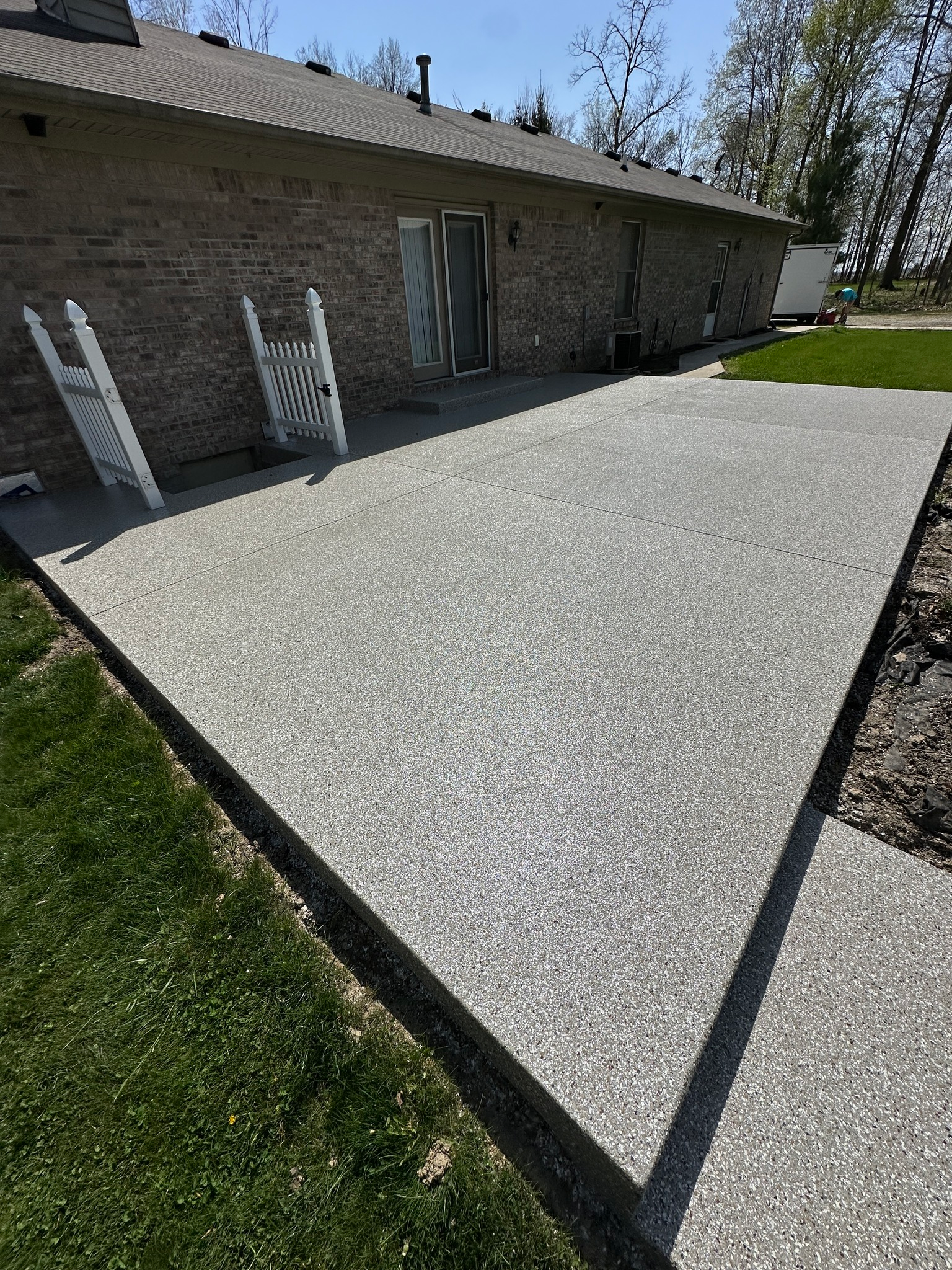 Patio concrete coating installation Fort Wayne