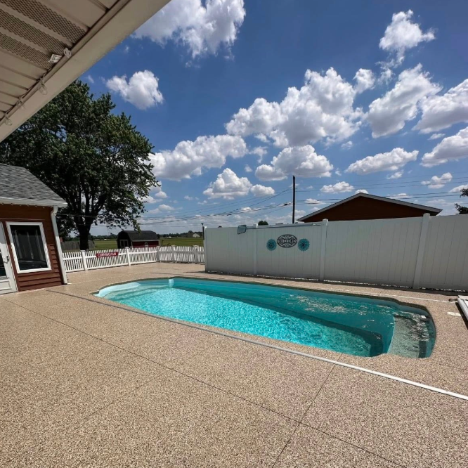 Pool deck rubber surfacing — Rubaroc Fort Wayne Indianapolis