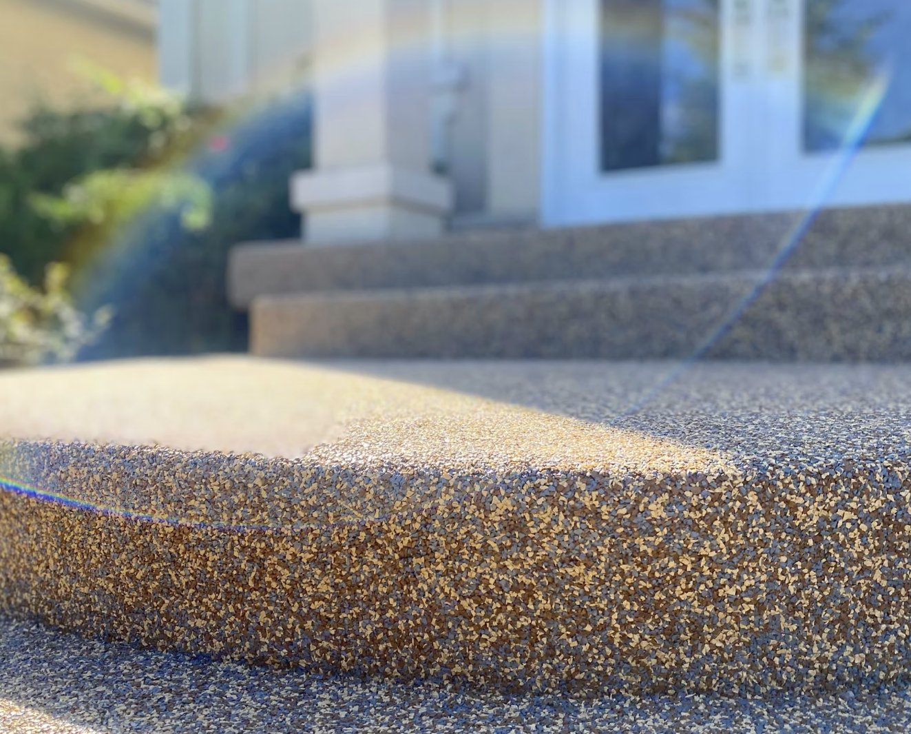 Rubber walkway surfacing connecting outdoor spaces Fort Wayne