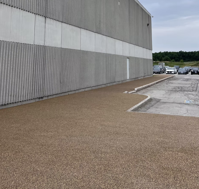 Rubber surfacing on outdoor patio Fort Wayne